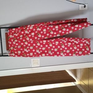 Floral wide leg pants